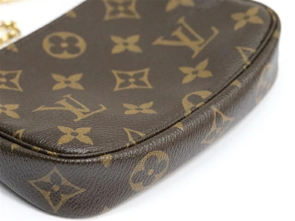 Louis Vuitton handle Pouch Clutch Accessoires Pochette Bag Monogram Brown